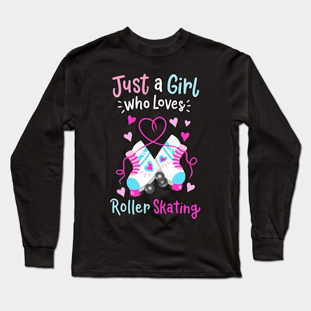 Roller Skating Roller Skater Long Sleeve T-Shirt by KAWAIITEE